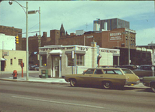 Ted's Hamburger Shop, circa 1970, courtesy of the Toledo-Lucas County Public Library, obtained from http://images2.toledolibrary.org/.