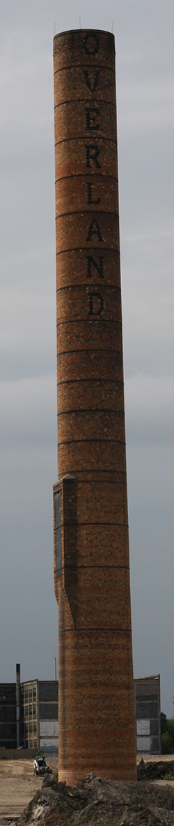 This 'Overland' chimney was all I found standing in 2012 (Photo by the author).