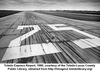 Where to put Toledo Express Airport?