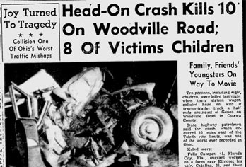 Ten die in Woodville Road accident